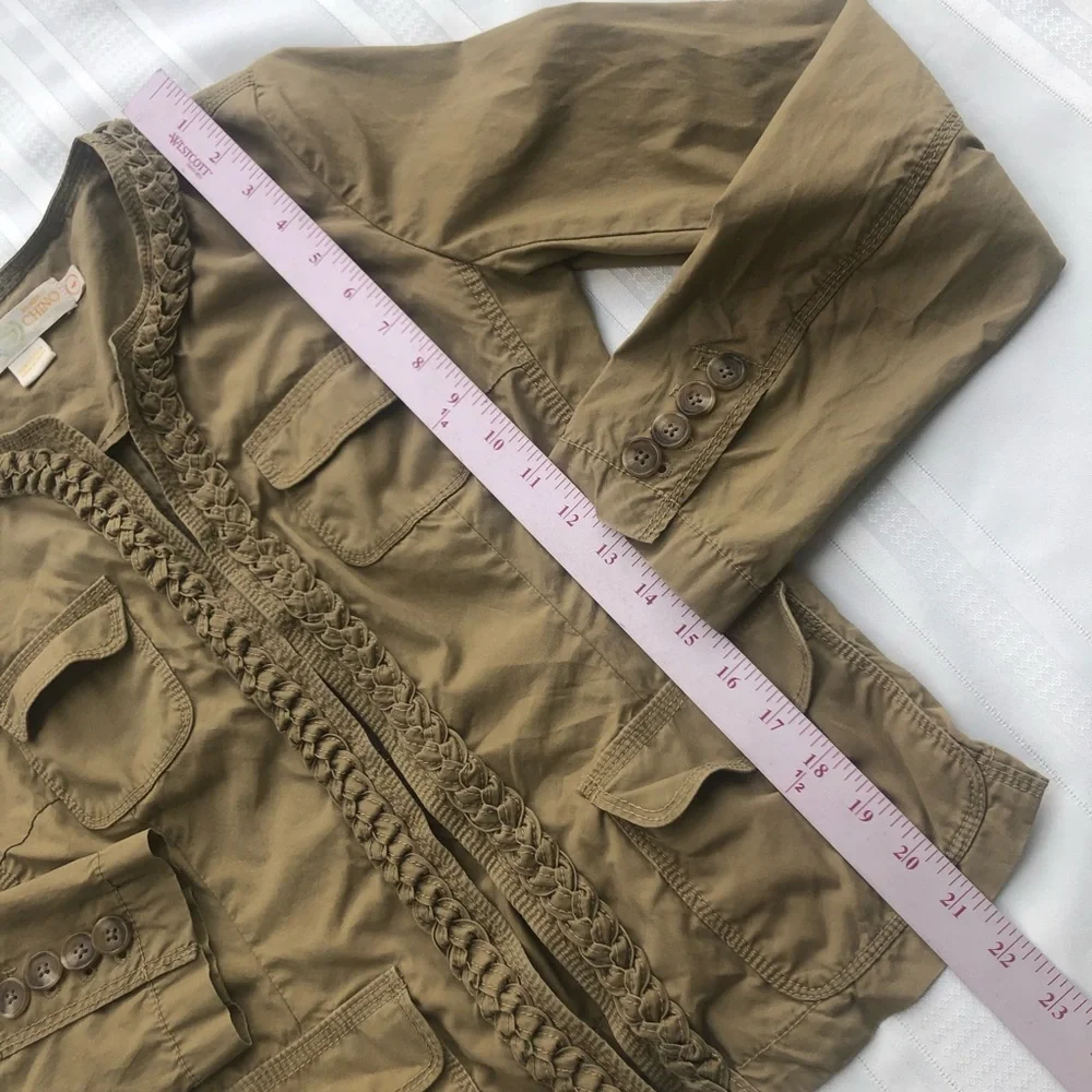 J. Crew khaki blazer chino broken in classic twill jacket women’s size 4
